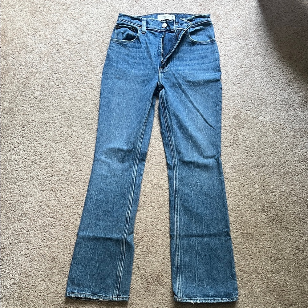 Abercrombie & Fitch Wide Leg Jeans in Denim Blue